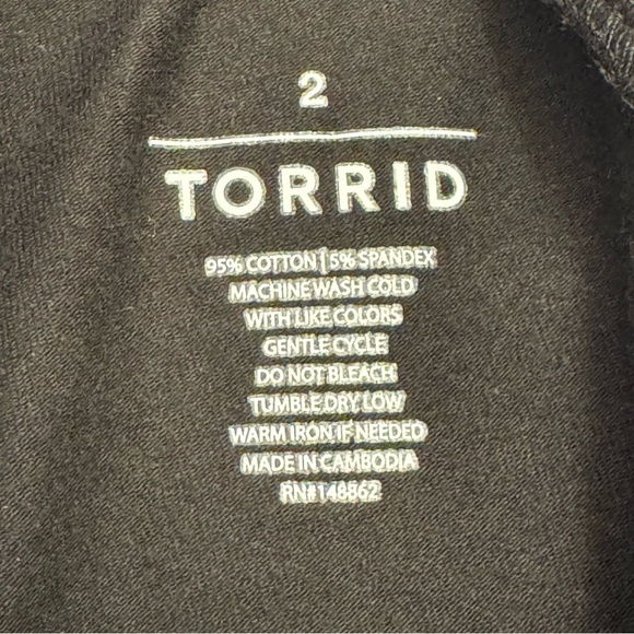 Torrid Women’s Black Leggings Peach Print Size 2X - Picture 8 of 11